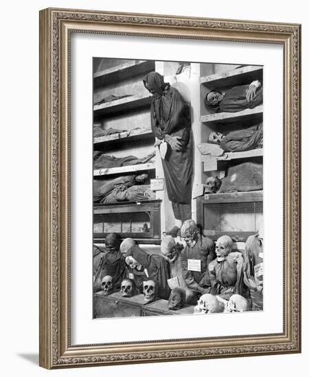 Mummies in the Palermo Catacombs, Italy-Giorgio Sommer-Framed Photographic Print