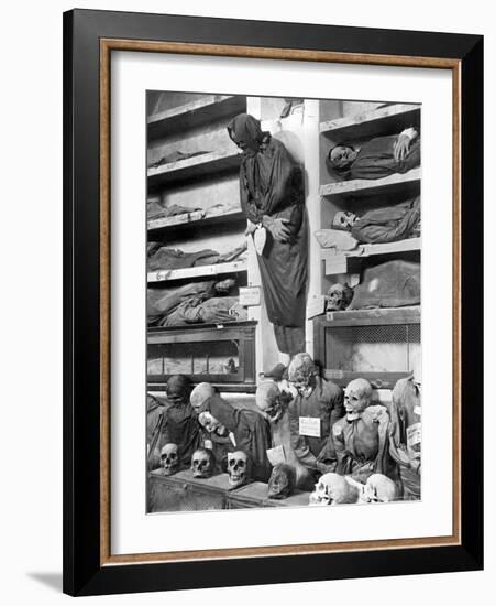 Mummies in the Palermo Catacombs, Italy-Giorgio Sommer-Framed Photographic Print