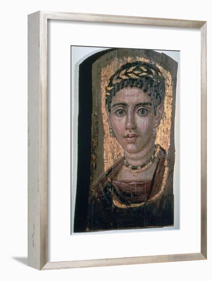 Mummy portrait of an Egyptian woman, c1st-3rd century. Artist: Unknown-Unknown-Framed Giclee Print