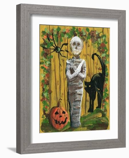Mummy, Spider & Jack o Lantern-sylvia pimental-Framed Art Print