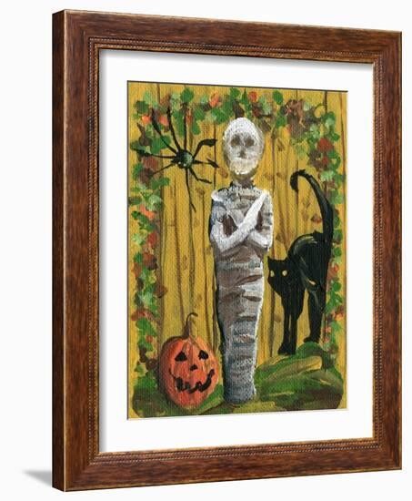 Mummy, Spider & Jack o Lantern-sylvia pimental-Framed Art Print