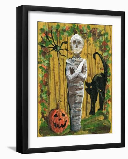 Mummy, Spider & Jack o Lantern-sylvia pimental-Framed Art Print