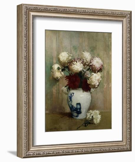 Mums in an Oriental Vase-Emil Carlsen-Framed Giclee Print