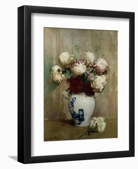 Mums in an Oriental Vase-Emil Carlsen-Framed Giclee Print