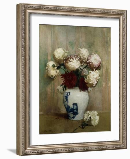 Mums in an Oriental Vase-Emil Carlsen-Framed Giclee Print