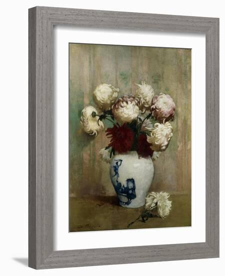 Mums in an Oriental Vase-Emil Carlsen-Framed Giclee Print