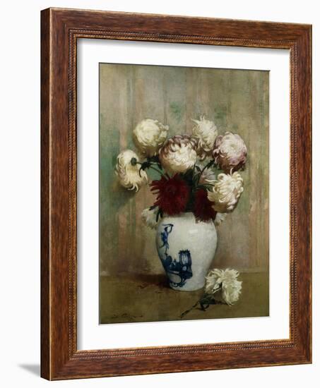 Mums in an Oriental Vase-Emil Carlsen-Framed Giclee Print