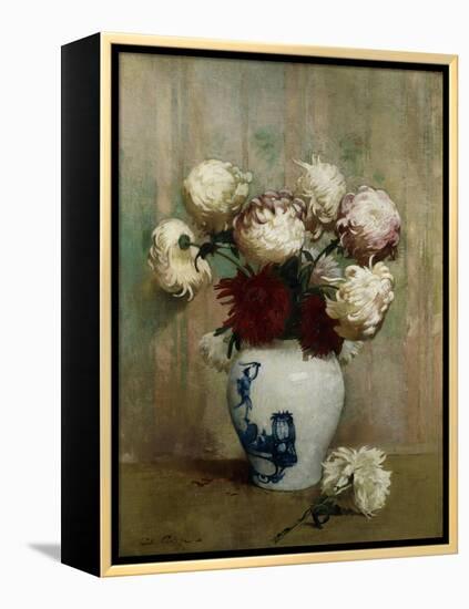 Mums in an Oriental Vase-Emil Carlsen-Framed Premier Image Canvas