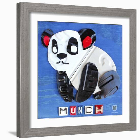 Munch the Panda License Plate Art-Design Turnpike-Framed Giclee Print