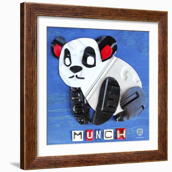 Munch the Panda License Plate Art-Design Turnpike-Framed Giclee Print