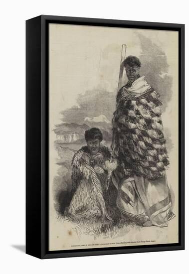 Munga-Kahu, Chief of Roto-Aire Lake, with Ko-Mari His Wife-George French Angas-Framed Premier Image Canvas