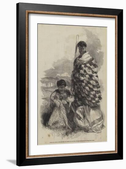 Munga-Kahu, Chief of Roto-Aire Lake, with Ko-Mari His Wife-George French Angas-Framed Giclee Print