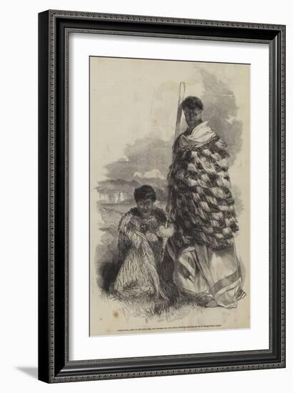 Munga-Kahu, Chief of Roto-Aire Lake, with Ko-Mari His Wife-George French Angas-Framed Giclee Print