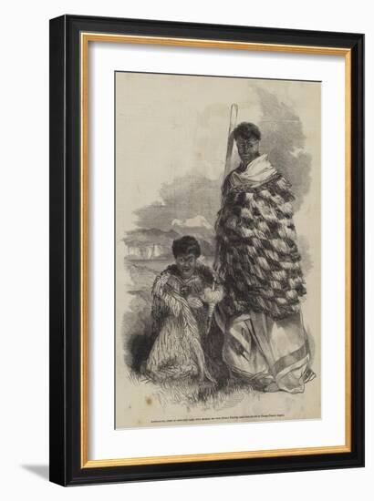 Munga-Kahu, Chief of Roto-Aire Lake, with Ko-Mari His Wife-George French Angas-Framed Giclee Print