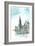 Munich City Hall with Church of Our Lady-Markus Bleichner-Framed Art Print