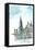 Munich City Hall with Church of Our Lady-Markus Bleichner-Framed Stretched Canvas