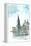 Munich City Hall with Church of Our Lady-Markus Bleichner-Framed Stretched Canvas