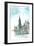 Munich City Hall with Church of Our Lady-Markus Bleichner-Framed Premium Giclee Print