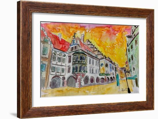 Munich Hofbrauhaus Sunset Am Platzl-Markus Bleichner-Framed Premium Giclee Print