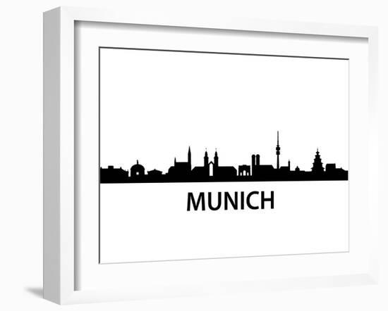 Munich Skyline-unkreatives-Framed Art Print