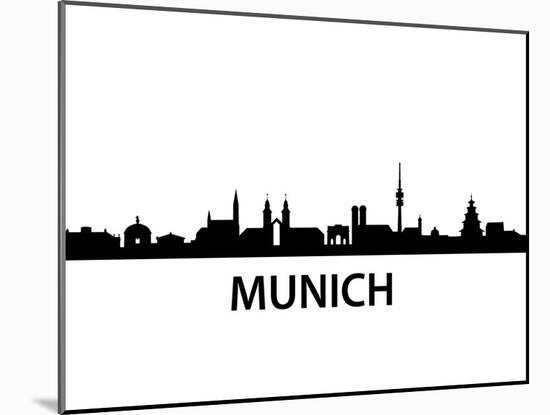 Munich Skyline-unkreatives-Mounted Art Print