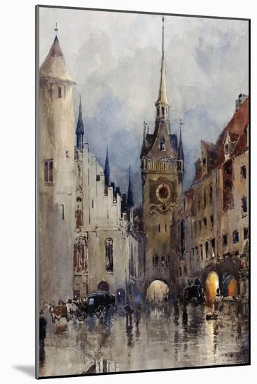 Munich Street-Wild Apple Portfolio-Mounted Art Print