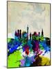 Munich Watercolor Skyline-NaxArt-Mounted Art Print
