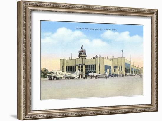 Municipal Airport, Detroit, Michigan-null-Framed Art Print