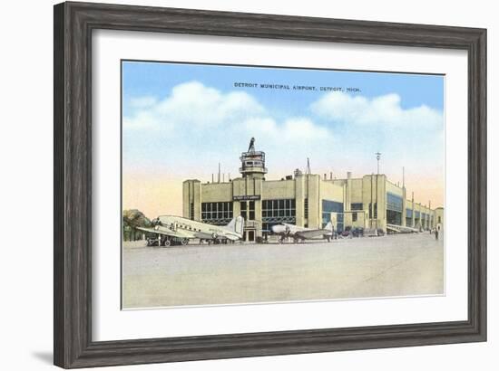 Municipal Airport, Detroit, Michigan-null-Framed Art Print