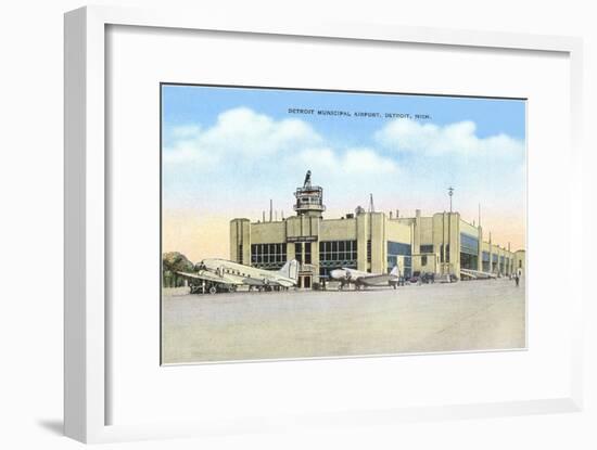 Municipal Airport, Detroit, Michigan-null-Framed Art Print