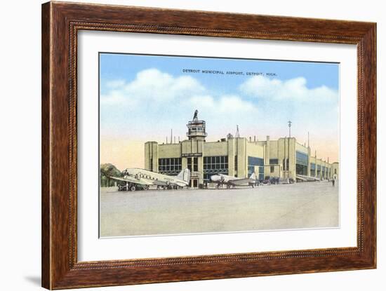 Municipal Airport, Detroit, Michigan-null-Framed Art Print