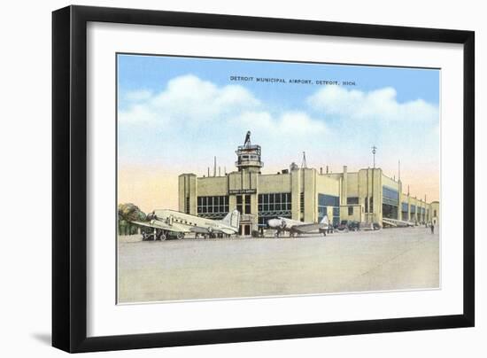 Municipal Airport, Detroit, Michigan-null-Framed Art Print