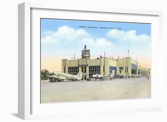 Municipal Airport, Detroit, Michigan-null-Framed Art Print