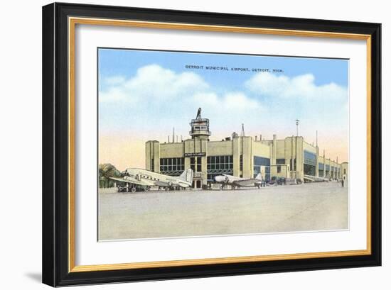 Municipal Airport, Detroit, Michigan-null-Framed Art Print