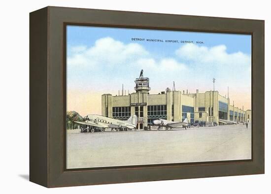 Municipal Airport, Detroit, Michigan-null-Framed Stretched Canvas