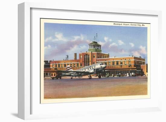 Municipal Airport, Kansas City, Missouri-null-Framed Art Print