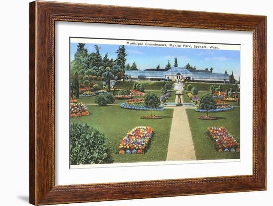 Municipal Greenhouses, Spokane, Washington-null-Framed Art Print