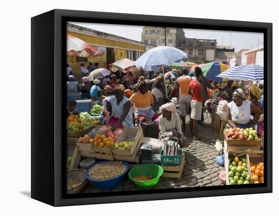 Municipal Market at Assomada, Santiago, Cape Verde Islands, Africa-R H Productions-Framed Premier Image Canvas