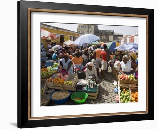 Municipal Market at Assomada, Santiago, Cape Verde Islands, Africa-R H Productions-Framed Photographic Print