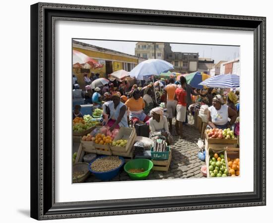 Municipal Market at Assomada, Santiago, Cape Verde Islands, Africa-R H Productions-Framed Photographic Print