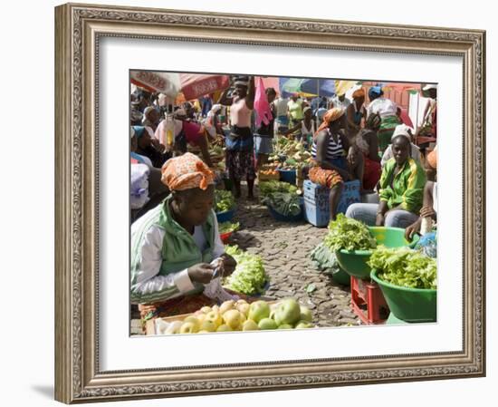 Municipal Market at Assomada, Santiago, Cape Verde Islands, Africa-R H Productions-Framed Photographic Print