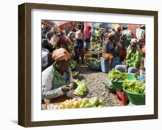 Municipal Market at Assomada, Santiago, Cape Verde Islands, Africa-R H Productions-Framed Photographic Print