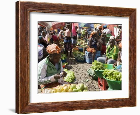 Municipal Market at Assomada, Santiago, Cape Verde Islands, Africa-R H Productions-Framed Photographic Print