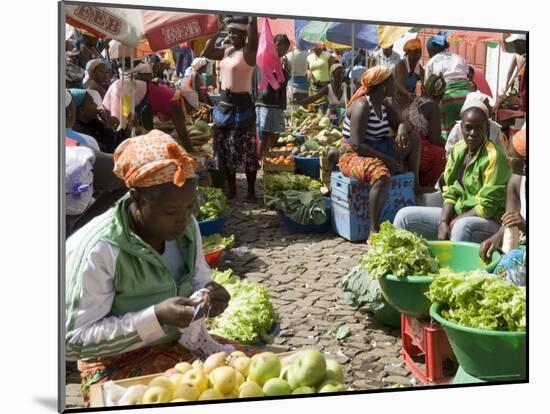 Municipal Market at Assomada, Santiago, Cape Verde Islands, Africa-R H Productions-Mounted Photographic Print