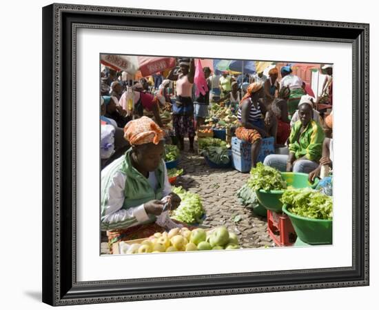 Municipal Market at Assomada, Santiago, Cape Verde Islands, Africa-R H Productions-Framed Photographic Print