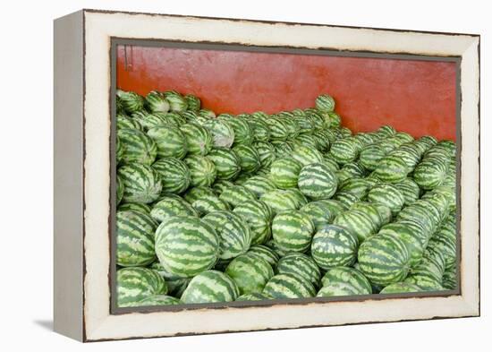 Municipal Market Watermelons for Sale, Manaus, Amazon, Brazil-Cindy Miller Hopkins-Framed Premier Image Canvas