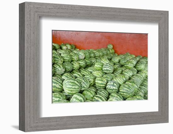 Municipal Market Watermelons for Sale, Manaus, Amazon, Brazil-Cindy Miller Hopkins-Framed Photographic Print