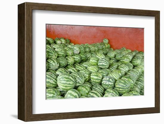Municipal Market Watermelons for Sale, Manaus, Amazon, Brazil-Cindy Miller Hopkins-Framed Photographic Print