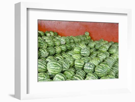 Municipal Market Watermelons for Sale, Manaus, Amazon, Brazil-Cindy Miller Hopkins-Framed Photographic Print