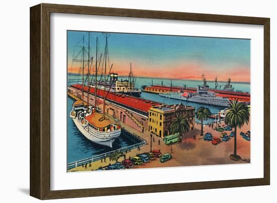'Municipal Piers. San Diego, California', c1941-Unknown-Framed Giclee Print